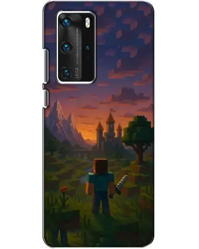 Чехол для Huawei P40 Pro с картинкой «Стив у башни»