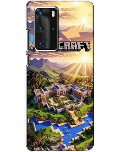 Чехол для Huawei P40 Pro с картинкой «Minecraft панорама»