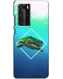 Чохол для Huawei P40 Pro з картинкою «Черепаха Minecraft»
