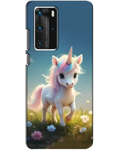 Чехол для Huawei P40 Pro с картинкой «Единорог на поляне» Чехол для Huawei P40 Pro с картинкой «Единорог на поляне»
