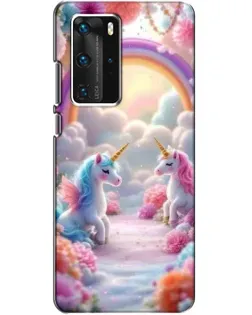 Чехол для Huawei P40 Pro с картинкой «Радуга и единороги» Чехол для Huawei P40 Pro с картинкой «Радуга и единороги»