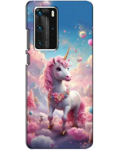 Чехол для Huawei P40 Pro с картинкой «Единорог среди облаков» Чехол для Huawei P40 Pro с картинкой «Единорог среди облаков»