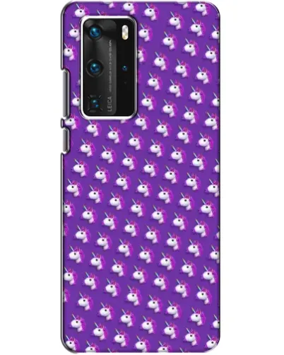 Чехол для Huawei P40 Pro с картинкой «Единороги на фиолетовом» Чехол для Huawei P40 Pro с картинкой «Единороги на фиолетовом»