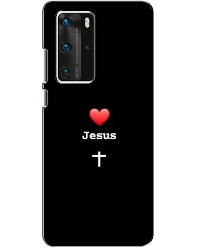 Чехол для Huawei P40 Pro с картинкой «Сердце - Jesus» Чехол для Huawei P40 Pro с картинкой «Сердце - Jesus»