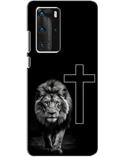 Чехол для Huawei P40 Pro с картинкой «Лев и Крест» Чехол для Huawei P40 Pro с картинкой «Лев и Крест»