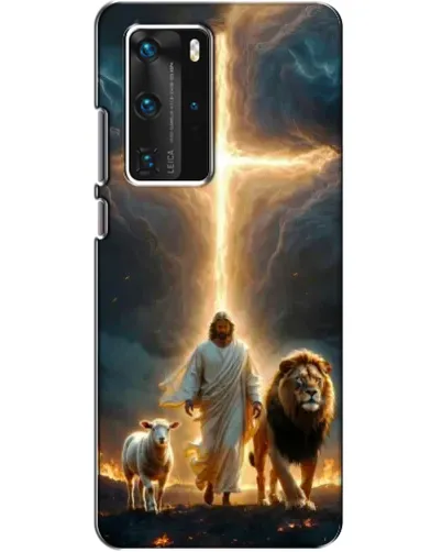 Чехол для Huawei P40 Pro с картинкой «Лев Иуды и Свет» Чехол для Huawei P40 Pro с картинкой «Лев Иуды и Свет»