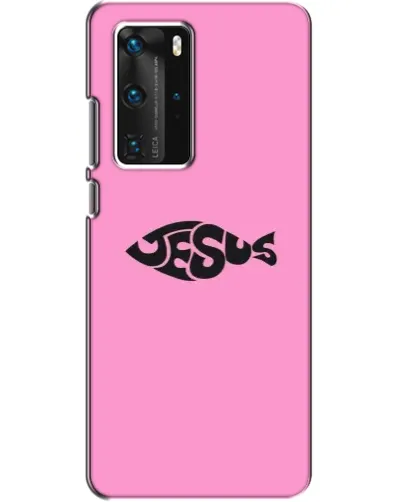 Чехол для Huawei P40 Pro с картинкой «Розовый символ Jesus» Чехол для Huawei P40 Pro с картинкой «Розовый символ Jesus»