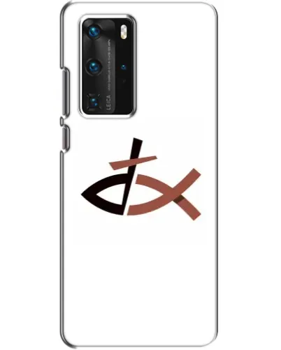 Чехол для Huawei P40 Pro с картинкой «Рыба и крест» Чехол для Huawei P40 Pro с картинкой «Рыба и крест»