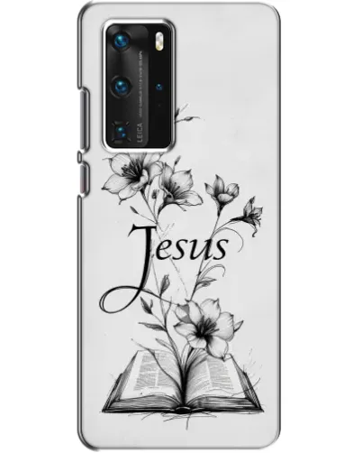 Чехол для Huawei P40 Pro с картинкой «Цветы и Библия» Чехол для Huawei P40 Pro с картинкой «Цветы и Библия»
