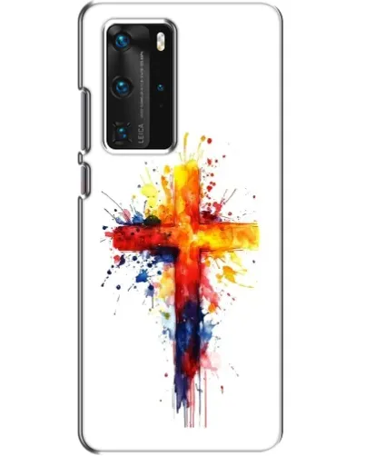 Чехол для Huawei P40 Pro с картинкой «Акварельный крест» Чехол для Huawei P40 Pro с картинкой «Акварельный крест»