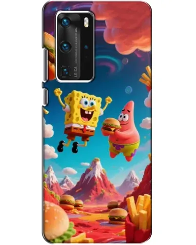 Чехол для Huawei P40 Pro с картинкой «Космический фастфуд»