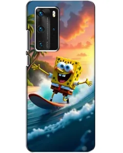 Чехол для Huawei P40 Pro с картинкой «Губка Боб серфингист» Чехол для Huawei P40 Pro с картинкой «Губка Боб серфингист»