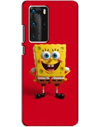 Чехол для Huawei P40 Pro с картинкой «Спанч Боб на красном»