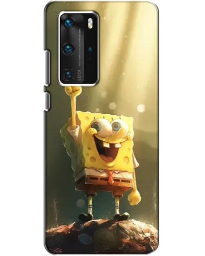 Чехол для Huawei P40 Pro с картинкой «Сияющий Спанч Боб»