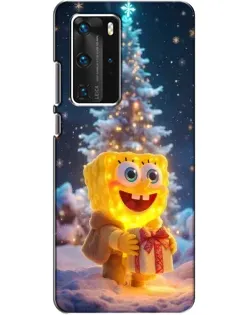 Чехол для Huawei P40 Pro с картинкой «Рождественский Спанч Боб» Чехол для Huawei P40 Pro с картинкой «Рождественский Спанч Боб»