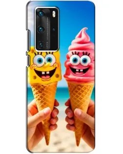 Чехол для Huawei P40 Pro с картинкой «Спанч Боб мороженое» Чехол для Huawei P40 Pro с картинкой «Спанч Боб мороженое»