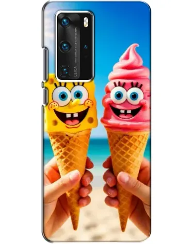 Чехол для Huawei P40 Pro с картинкой «Спанч Боб мороженое»
