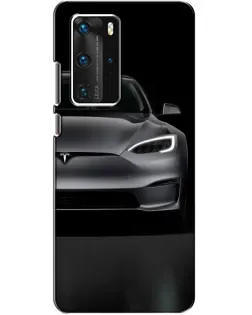 Чехол для Huawei P40 Pro с картинкой «Tesla Model S Look»