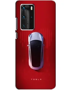 Чехол для Huawei P40 Pro с картинкой «Tesla Top View»