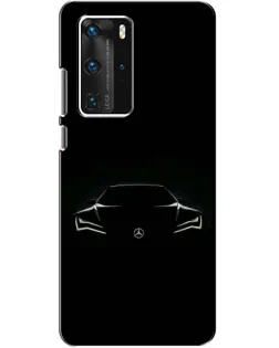 Чехол для Huawei P40 Pro с картинкой «Mercedes — силуэт авто» Чехол для Huawei P40 Pro с картинкой «Mercedes — силуэт авто»