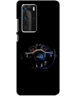Чехол для Huawei P40 Pro с картинкой «Салон Audi — руль»
