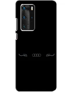 Чехол для Huawei P40 Pro с картинкой «Audi — световой подпись»