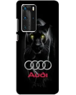 Чехол для Huawei P40 Pro с картинкой «Пантера и Audi»