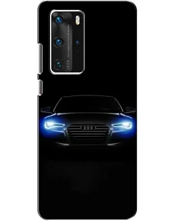 Чехол для Huawei P40 Pro с картинкой «Audi в неоне»