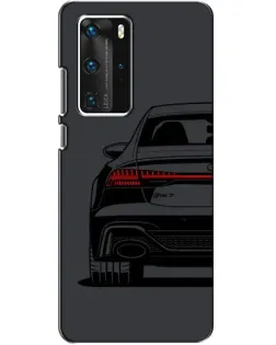 Чехол для Huawei P40 Pro с картинкой «Задняя часть Audi — арт»