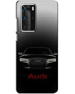 Чехол для Huawei P40 Pro с картинкой «Audi — градиентный контур»