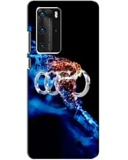 Чехол для Huawei P40 Pro с картинкой «Энергия лого Audi»