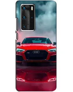 Чехол для Huawei P40 Pro с картинкой «Audi RS — красный стиль»