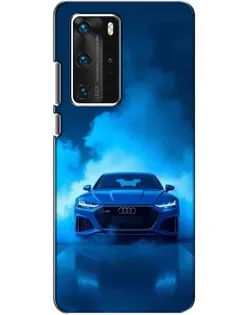 Чехол для Huawei P40 Pro с картинкой «Audi — голубая энергия»