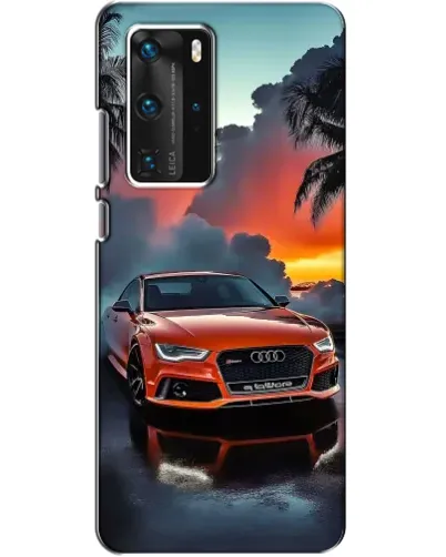 Чехол для Huawei P40 Pro с картинкой «Audi — закат» Чехол для Huawei P40 Pro с картинкой «Audi — закат»