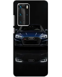Чехол для Huawei P40 Pro с картинкой «Audi — ночное отражение»
