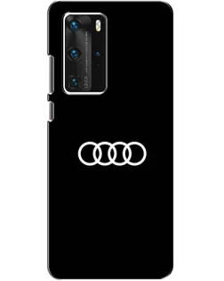 Чехол для Huawei P40 Pro с картинкой «Audi White Logo»