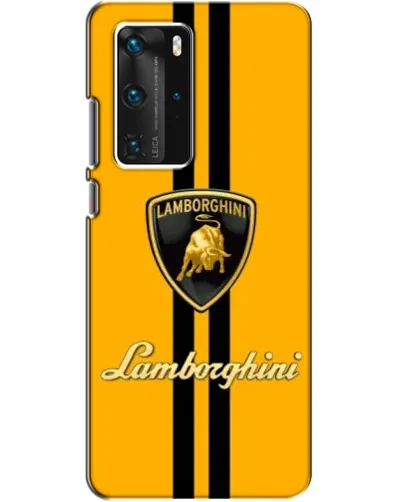 Чехол для Huawei P40 Pro с картинкой «Lamborghini Stripe желтый»