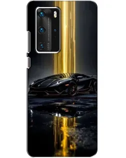 Чехол для Huawei P40 Pro с картинкой «Ночной Lamborghini драйв»