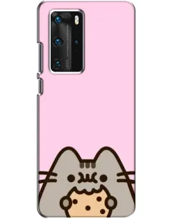 Чехол для Huawei P40 Pro с картинкой «Pusheen и печенье» Чехол для Huawei P40 Pro с картинкой «Pusheen и печенье»