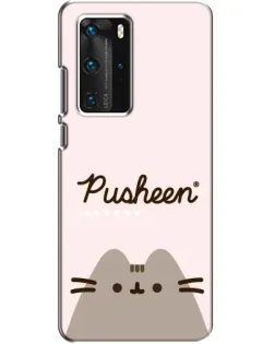 Чохол для Huawei P40 Pro з картинкою «Pusheen логотип» Чохол для Huawei P40 Pro з картинкою «Pusheen логотип»