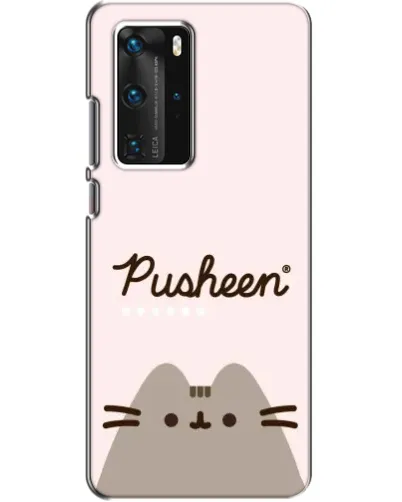 Чохол для Huawei P40 Pro з картинкою «Pusheen логотип»