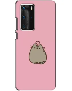 Чохол для Huawei P40 Pro з картинкою «Pusheen серце» Чохол для Huawei P40 Pro з картинкою «Pusheen серце»