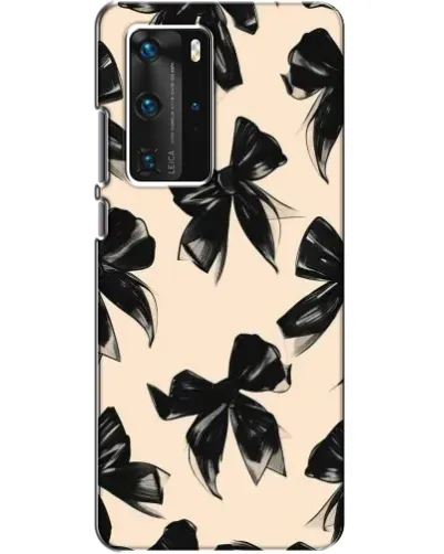 Чехол для Huawei P40 Pro с картинкой «Паттерн черные банты» Чехол для Huawei P40 Pro с картинкой «Паттерн черные банты»