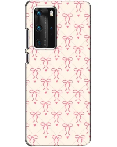Чехол для Huawei P40 Pro с картинкой «Розовые бантики Coquette» Чехол для Huawei P40 Pro с картинкой «Розовые бантики Coquette»