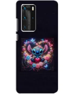 Чехол для Huawei P40 Pro с картинкой «Stitch в цветах» Чехол для Huawei P40 Pro с картинкой «Stitch в цветах»