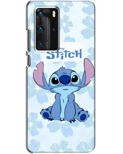 Чехол для Huawei P40 Pro с картинкой «Stitch среди цветов» Чехол для Huawei P40 Pro с картинкой «Stitch среди цветов»