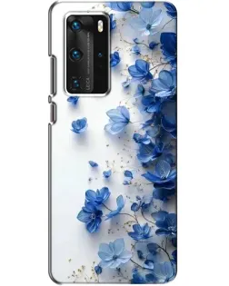Чехол для Huawei P40 Pro с картинкой «Голубой цветочный каскад» Чехол для Huawei P40 Pro с картинкой «Голубой цветочный каскад»