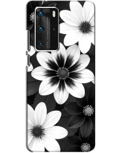 Чехол для Huawei P40 Pro с картинкой «Монохромные астры» Чехол для Huawei P40 Pro с картинкой «Монохромные астры»