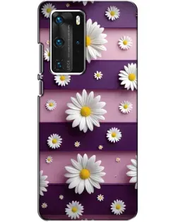 Чехол для Huawei P40 Pro с картинкой «Ромашки на фиолетовом» Чехол для Huawei P40 Pro с картинкой «Ромашки на фиолетовом»