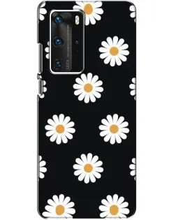 Чехол для Huawei P40 Pro с картинкой «Ромашки на черном» Чехол для Huawei P40 Pro с картинкой «Ромашки на черном»